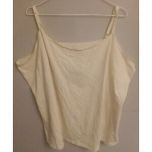 Lane Bryant Tank Top Womens 24/26 Cami Ivory Straps Stretch Cream Off White